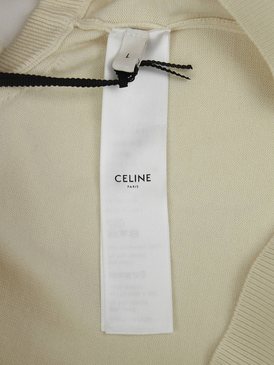 Женская майка Celine молочная из тонкой шерсти Celine фото 7