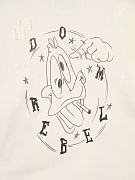 Мужская футболка Domrebel молочная, хлопок — принт на спине