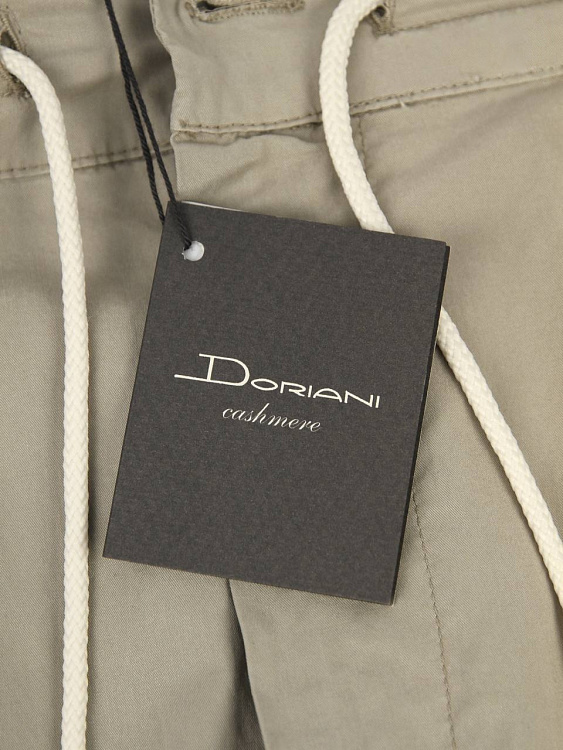 Мужские брюки Doriani бежевые на кулиске, хлопок/лайкра Doriani фото 7