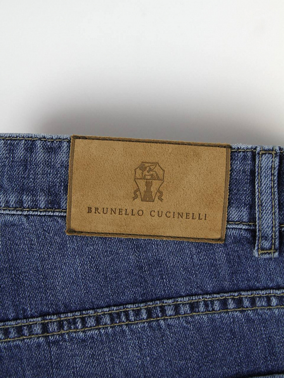 Мужские джинсы Brunello Cucinelli Traditional Fit варёная джинса Brunello Cucinelli фото 7