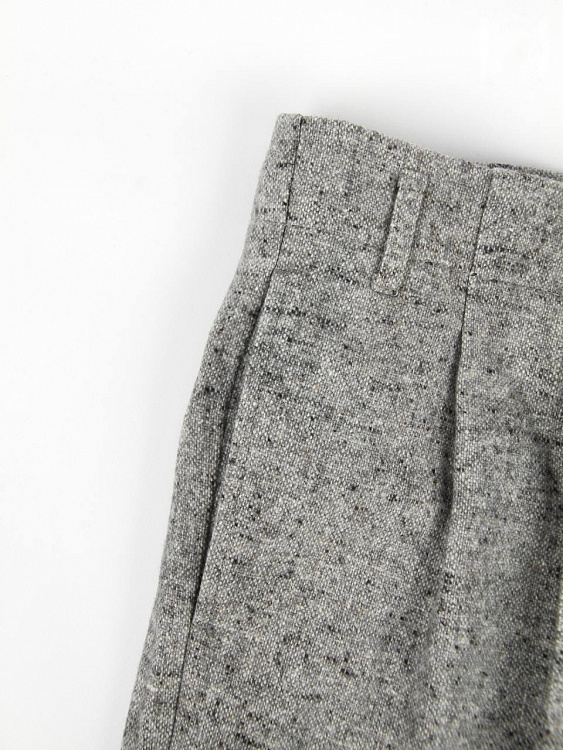 Мужские брюки Brunello Cucinelli серые Relaxed, шерсть/шелк Brunello Cucinelli фото 3