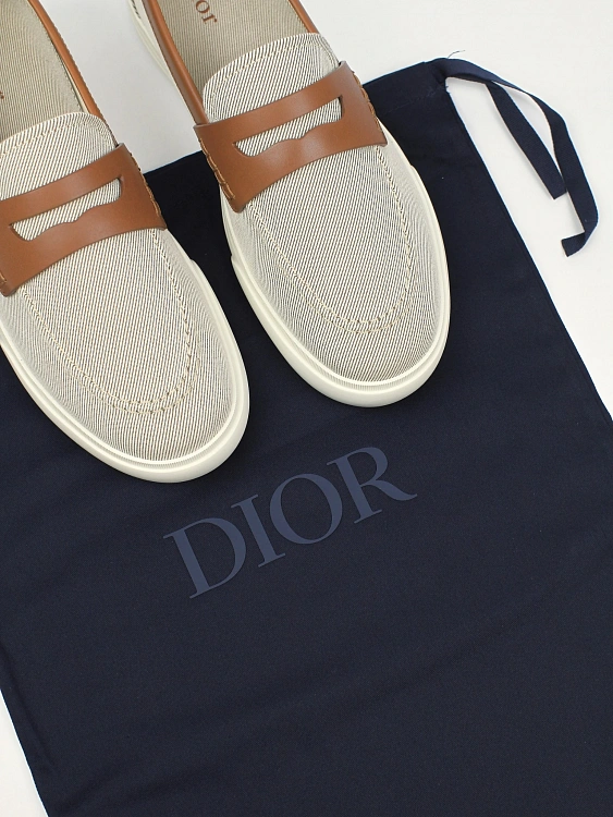 Мужские лоферы Dior Dioriviera бежевые, замша Dior фото 9