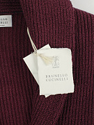 Мужской кардиган Brunello Cucinelli бургунди, хлопок Brunello Cucinelli фото 6