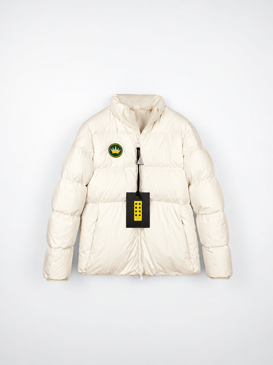 Мужской пуховик Moncler Genius & LeBrone James белый