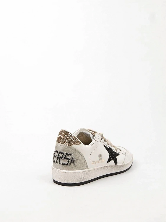 Женские кеды Golden Goose Ball Star белые с черной блестящей звездой Golden Goose фото 5