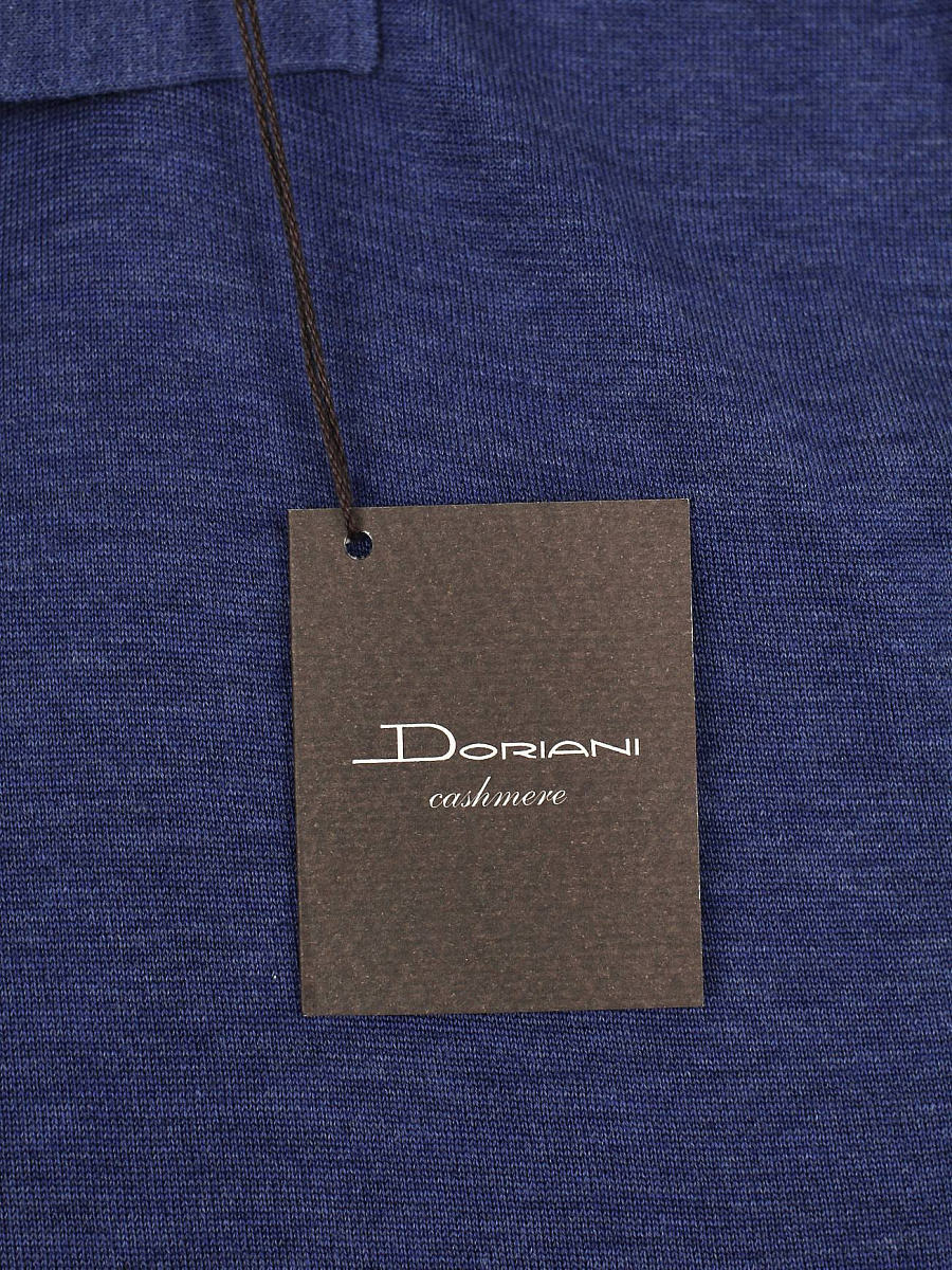 Мужское поло Doriani темно-синее на молнии, шелк/хлопок Doriani фото 8