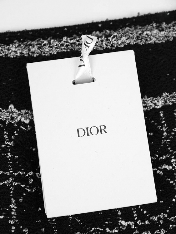 Женская мини‑юбка Dior Macrocannage черно‑белая Dior фото 5