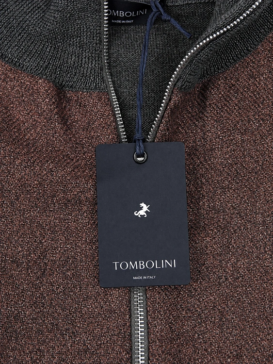 Мужской кардиган Tombolini на молнии, шерсть/шелк Tombolini фото 6