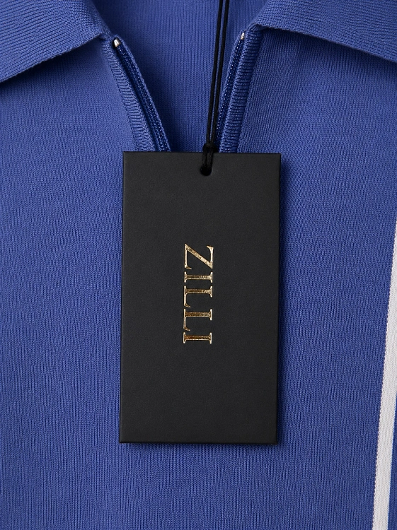 Мужское поло Zilli синее на молнии Zilli фото 7