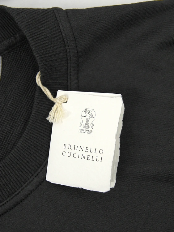 Мужской свитшот Brunello Cucinelli серо-зеленый, хлопок Brunello Cucinelli фото 7