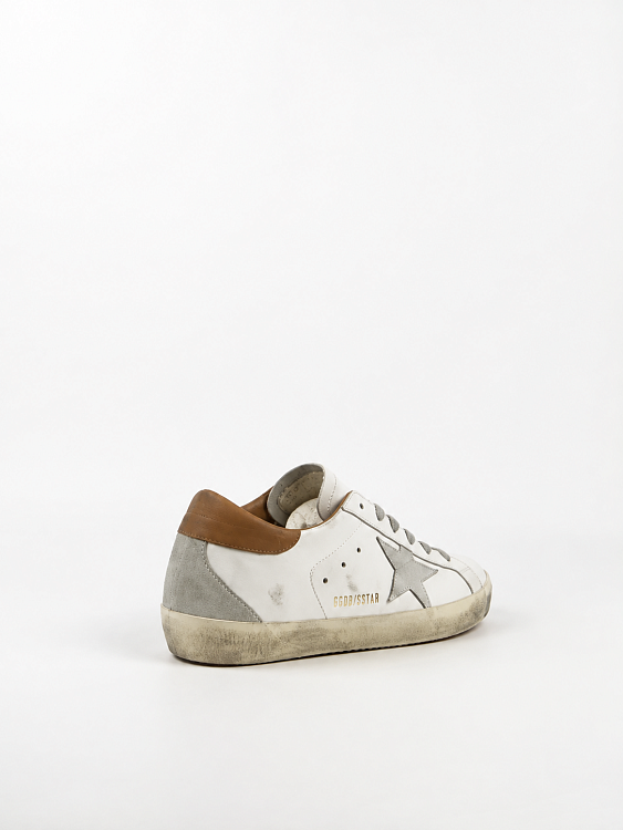 Кеды женские Golden Goose Super‑Star белые кожаные с серебристой звездой и контрастной пяткой Golden Goose фото 3