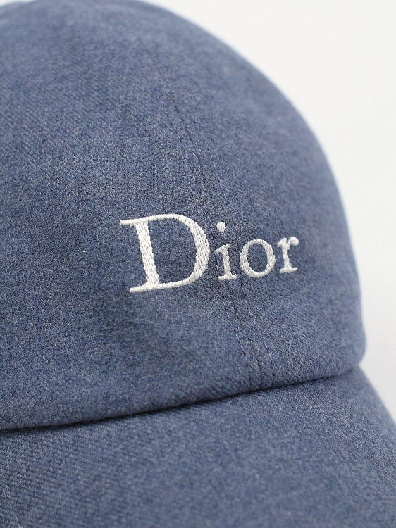 Мужская бейсболка Dior пыльно‑голубая, хлопок Dior фото 3