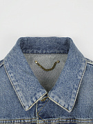 Женская джинсовая куртка Golden Goose синяя хлопок Golden Goose фото 3