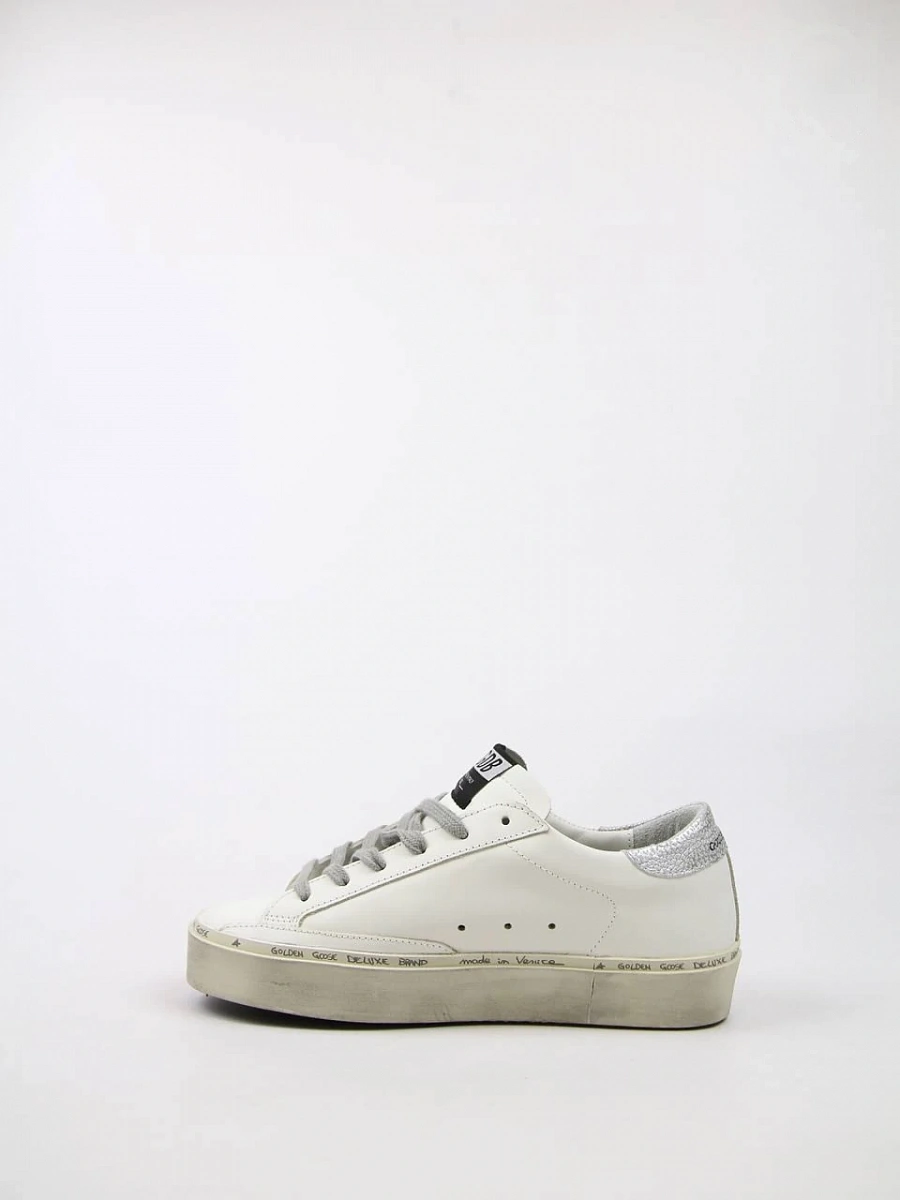 Женские кеды Golden Goose Hi Star белые с серебром Golden Goose фото 3