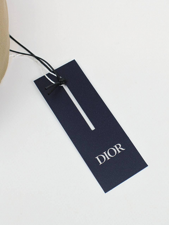 Мужская бейсболка Dior бежевая из хлопка Dior фото 6