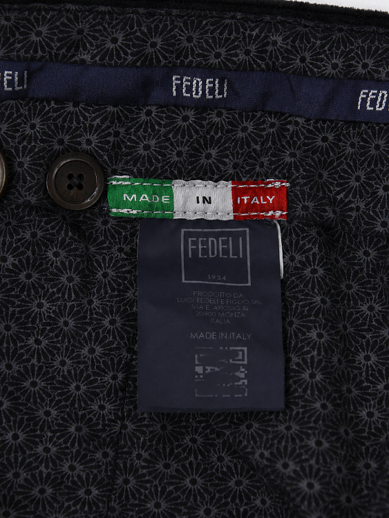 Мужские вельветовые брюки Fedeli темно-синие Fedeli фото 7