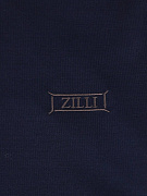 Мужская футболка Zilli темно-синяя хлопок — принт вышивка