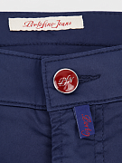 Мужские брюки чинос Portofino Jeans темно-синие — пуговица