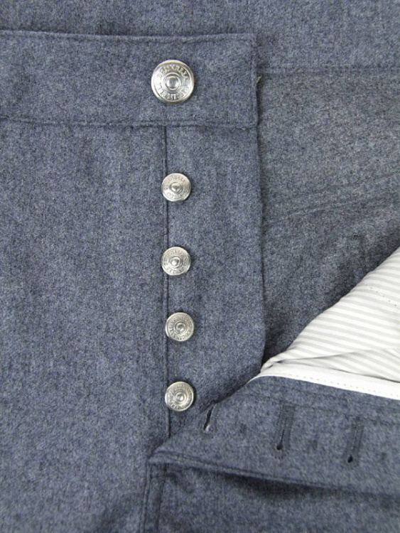 Мужские шерстяные брюки Brunello Cucinelli серо‑синие Brunello Cucinelli фото 7