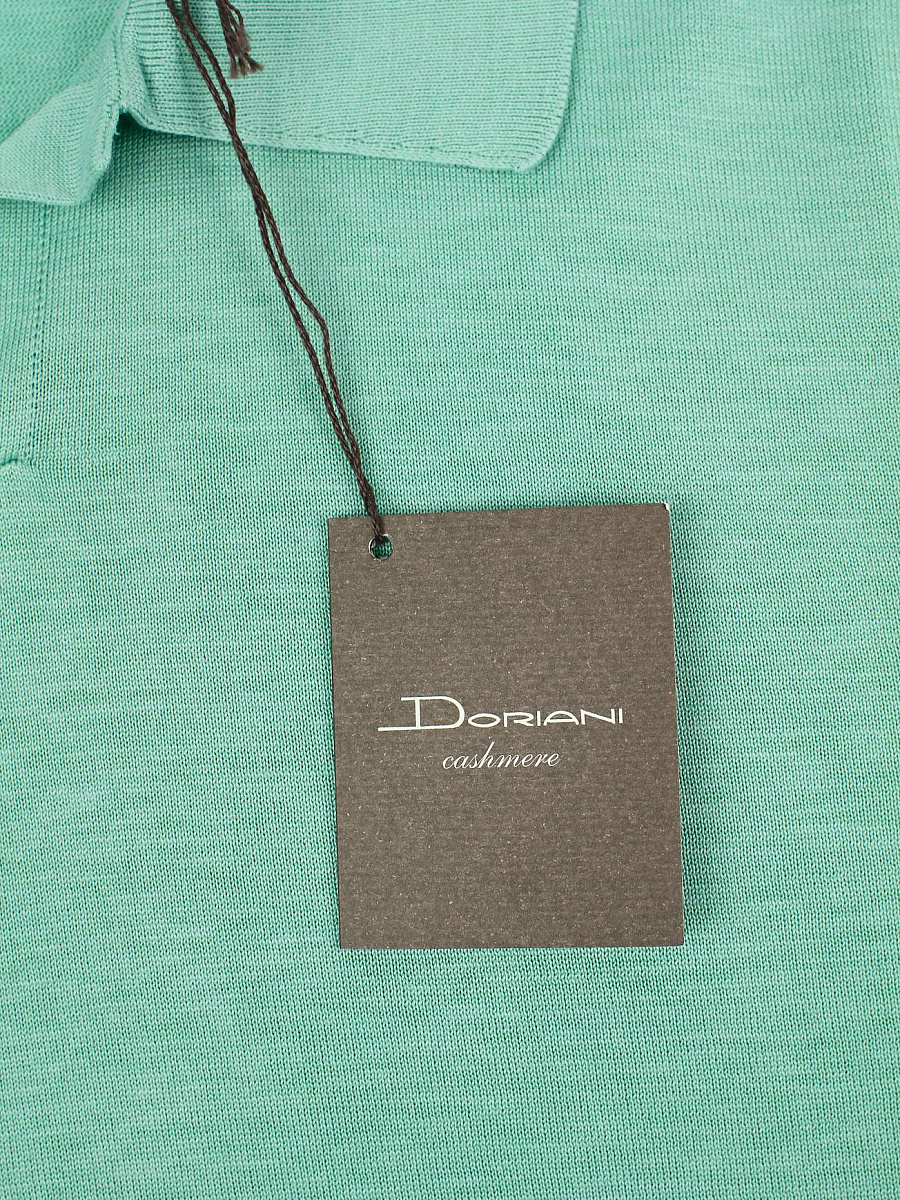 Мужское поло Doriani бирюзовое, шелк/хлопок Doriani фото 7