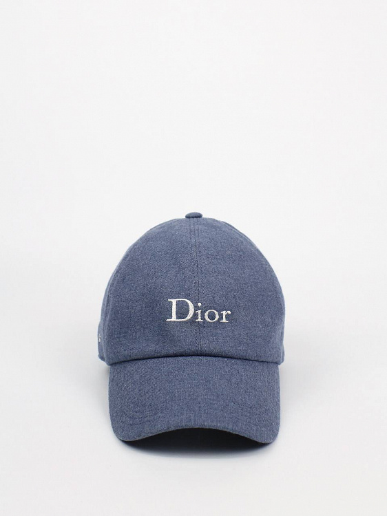 Мужская бейсболка Dior пыльно‑голубая, хлопок Dior фото 2