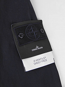Мужская ветровка Stone Island темно-синяя, хлопок — фирменный шеврон Stone Island