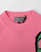 Мужской свитер Dior x Lewis Hamilton розовый, шерсть и кашемир — круглый вырез