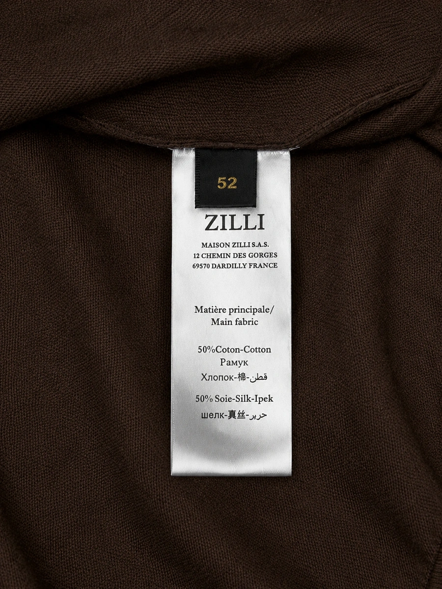Мужское поло Zilli коричневое на молнии Zilli фото 9