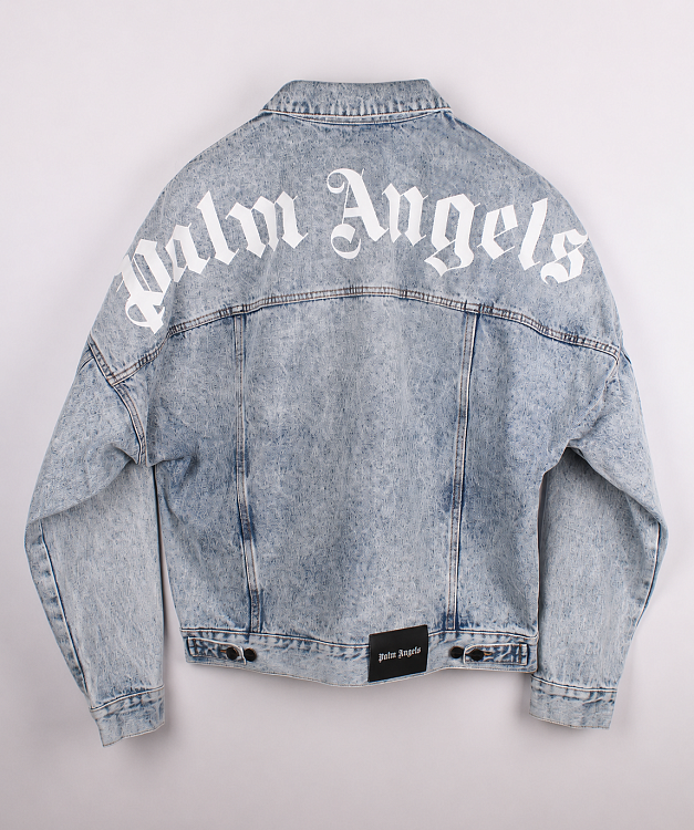 Мужская джинсовая куртка Palm Angels вареная голубая, хлопок Palm Angels фото 2