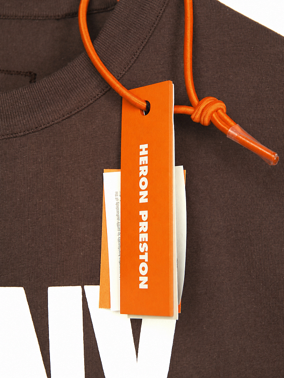 Мужская футболка Heron Preston "HPNY" коричневая из хлопка Heron Preston фото 5