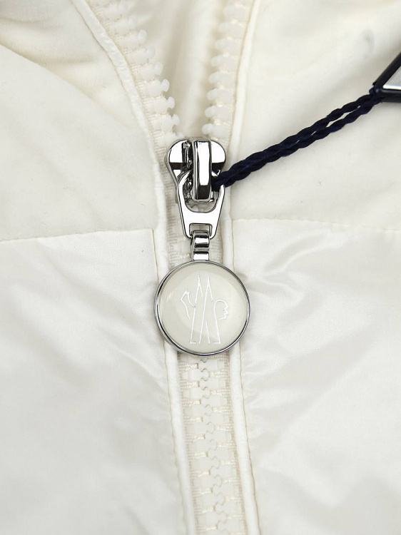 Женский пуховик Moncler Meandre с капюшоном белый Moncler фото 4
