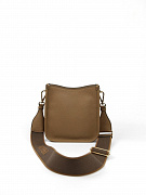Сумка женская Prada Mini Shoulder Bag карамельная кожаная — вид сзади