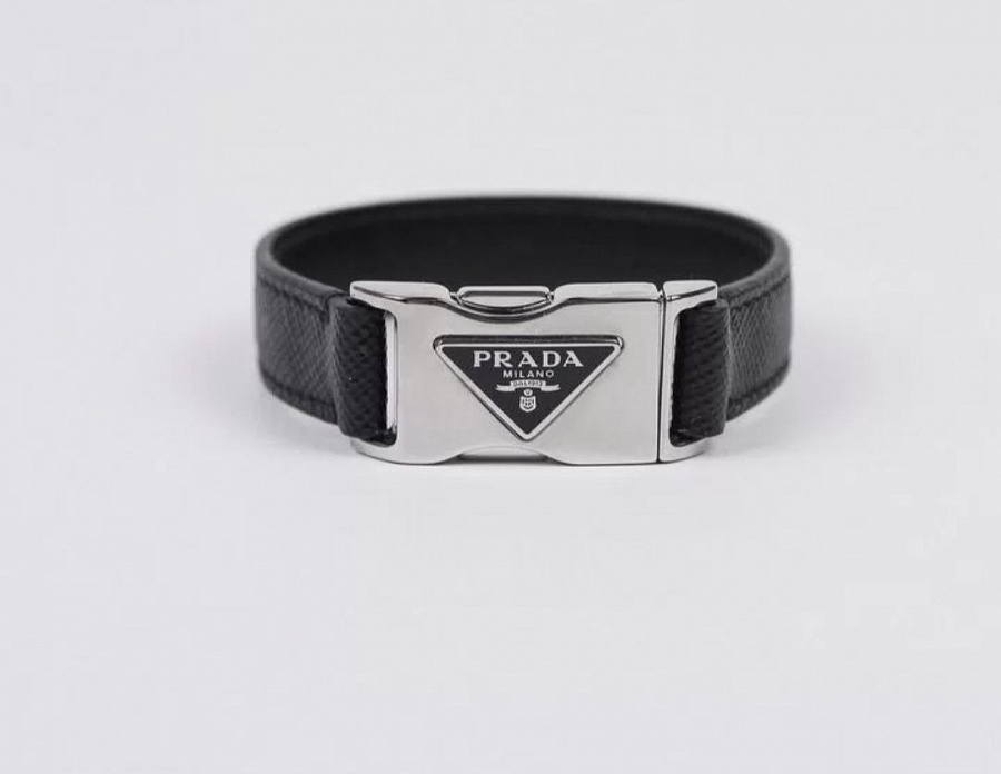 Мужской браслет Prada, сафьяновая кожа