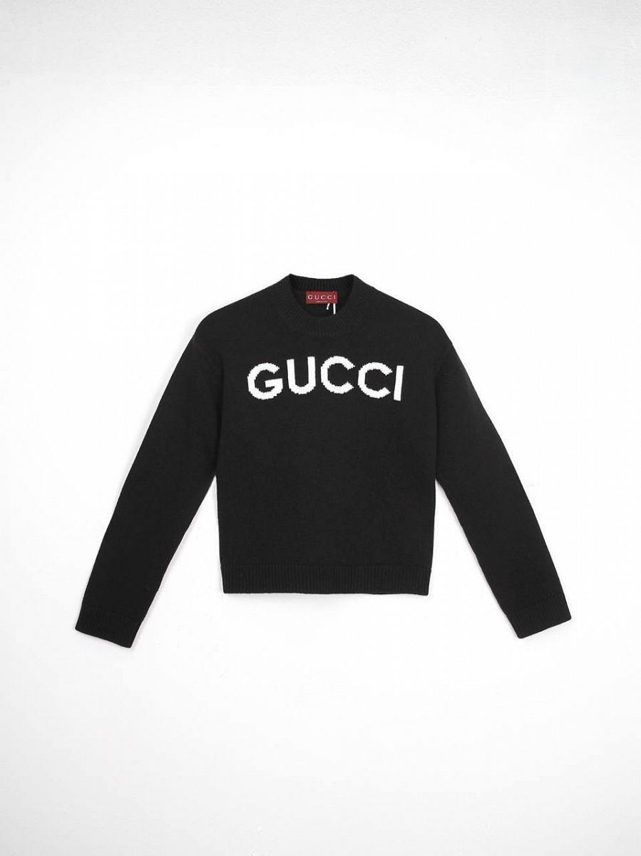 Женский джемпер Gucci черный, шерсть