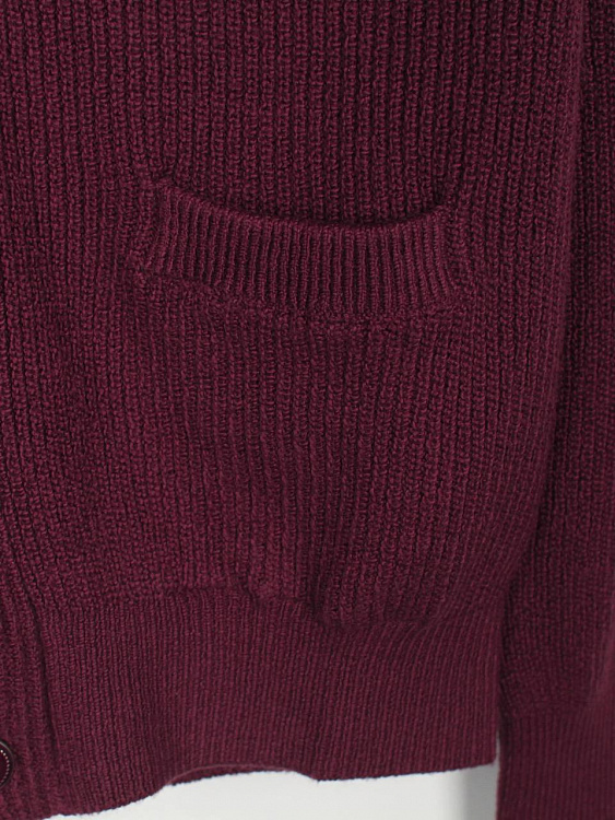 Мужской кардиган Brunello Cucinelli бургунди, хлопок Brunello Cucinelli фото 4