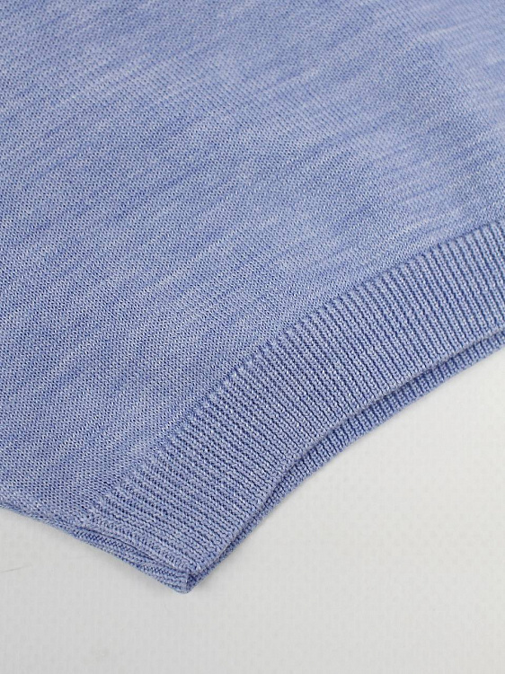 Мужское поло Doriani голубое, шелк/хлопок Doriani фото 5
