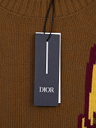Мужской свитер Dior x Lewis Hamilton коричневый, шерсть и кашемир — фирменная бирка Dior