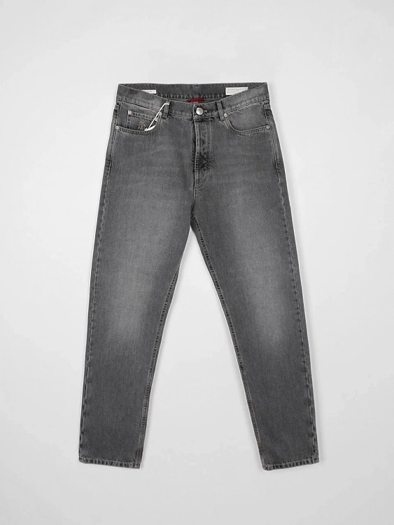 Джинсы мужские Brunello Cucinelli графит облегчённые ICONIC FIT, хлопок Brunello Cucinelli
