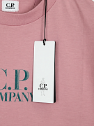 Мужская футболка C.P. Company пыльно-розовая, хлопок — фирменная бирка C.P. Company