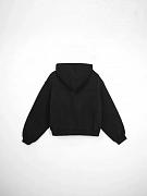 Женское худи Alexander Wang черное, хлопок — вид сзади