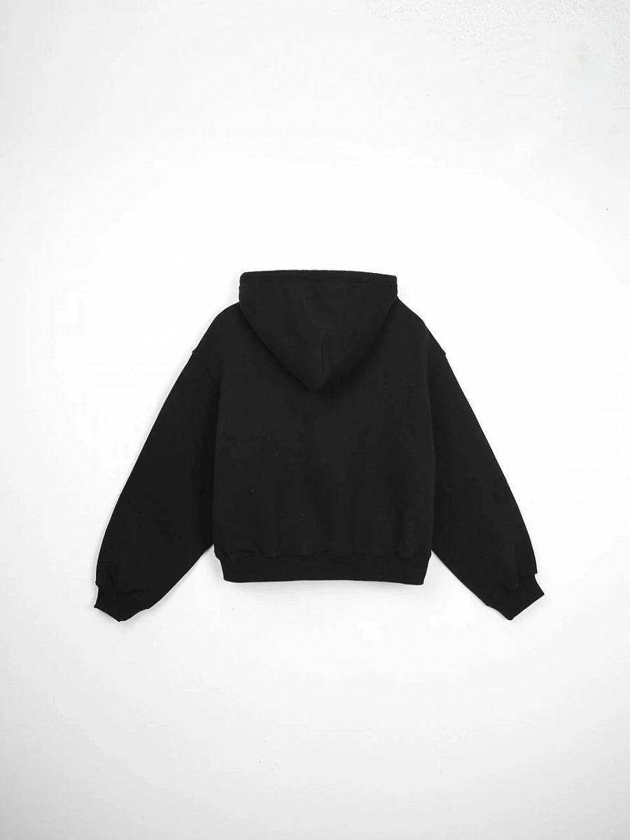 Женское худи Alexander Wang черное, хлопок — вид сзади