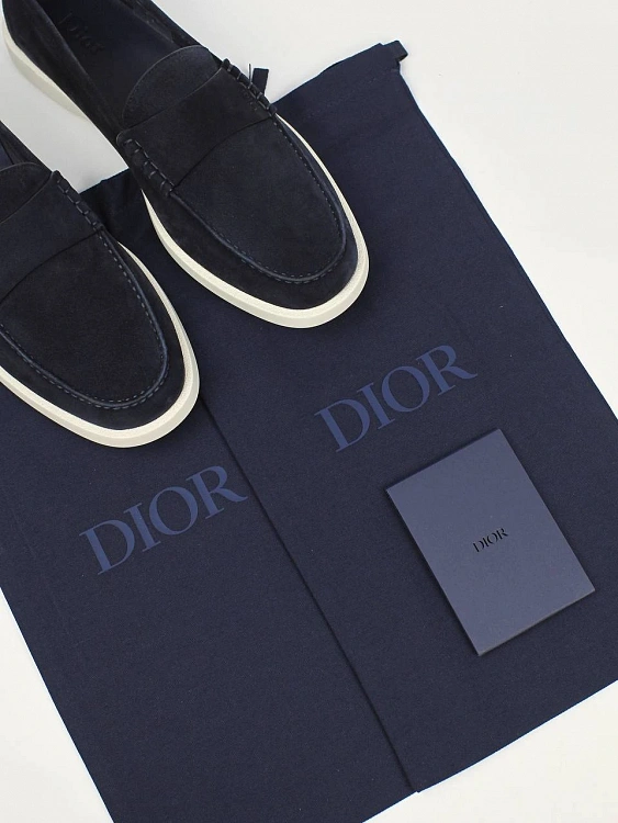 Мужские лоферы Dior Granville темно-синие, замша Dior фото 9