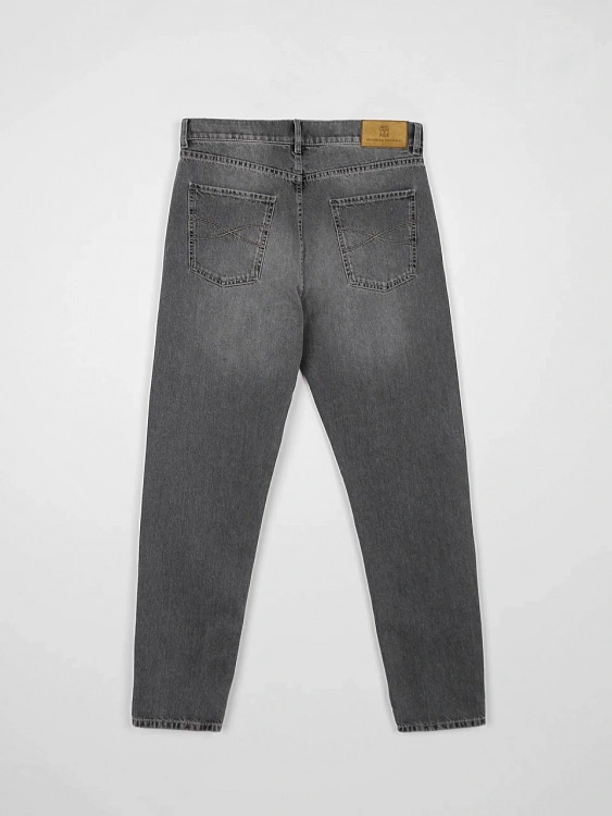 Джинсы мужские Brunello Cucinelli графит облегчённые ICONIC FIT, хлопок Brunello Cucinelli фото 2