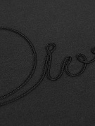 Мужская футболка Dior графит из хлопка — принт вышивка dior