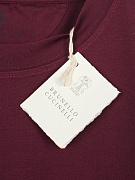 Мужская футболка Brunello Cucinelli бургунди, хлопок Brunello Cucinelli фото 7