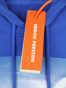 Мужское худи Heron Preston синее, хлопок — фирменная бирка Heron Preston