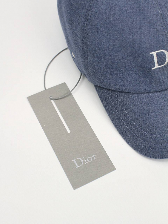 Мужская бейсболка Dior пыльно‑голубая, хлопок Dior фото 6
