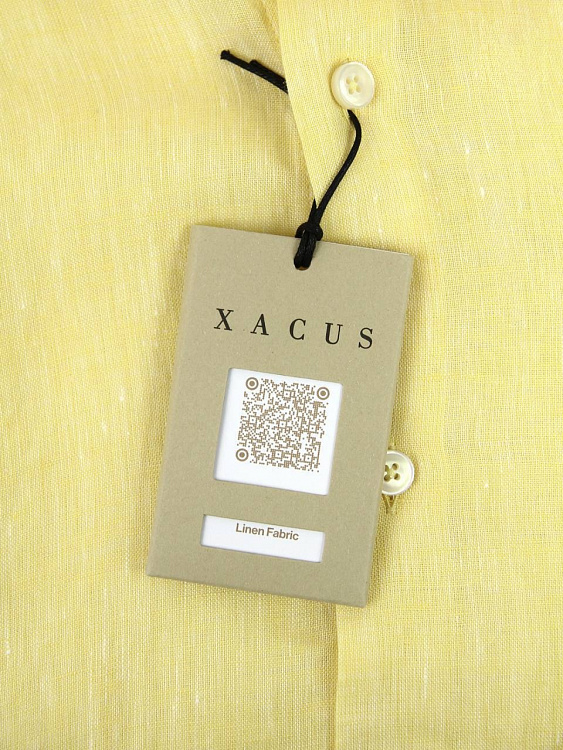 Мужская рубашка Xacus лимонная, лен Xacus фото 5