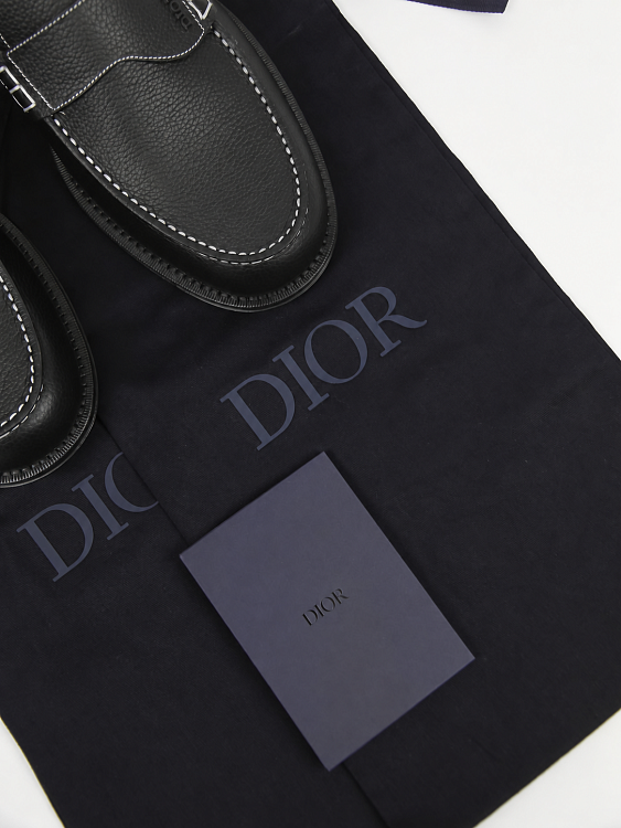 Мужские мокасины Dior Granville черные, кожа Dior фото 8