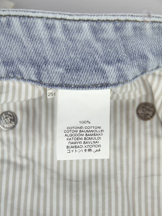 Мужские облегченные джинсы Brunello Cucinelli Traditional Fit голубые Brunello Cucinelli фото 8